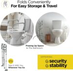 Medical king Toilet Safety Rail - Adjustable Detachable Toilet Safety Frame with Handles Heavy-Duty Toilet Safety Rails Stand Alone - Toilet Safety Rails for Elderly, Handicapped - Fits Most Toilets - Image 6