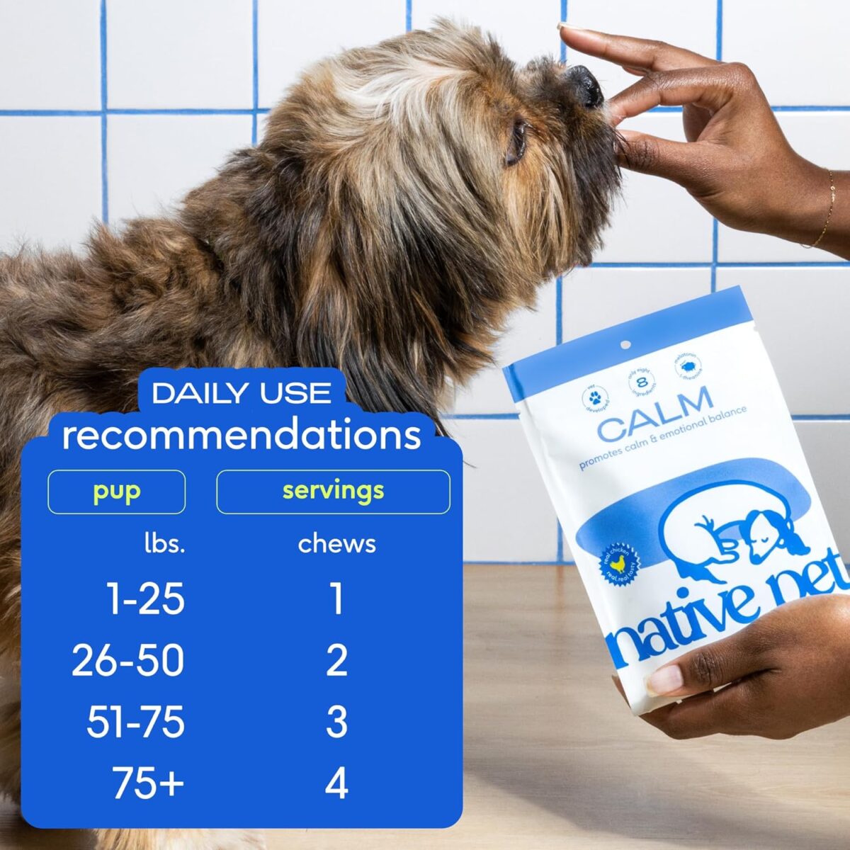 Native Pet Calm Dog Calming Chews - 30 Treats - Dog Melatonin for Small, Medium, Large Breeds – Natural Anxiety Relief, Calming & Sleep Aid – Puppy Essentials - Image 4