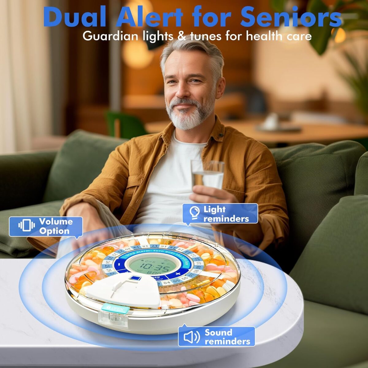Upgraded Automatic Pill Dispenser for Elderly with Alarm, Smart Pill Dispenser Machine with 28-Slot, Mix-Proof Tech & XL LCD, Enhanced Durability for Daily Medicine Management - Image 2