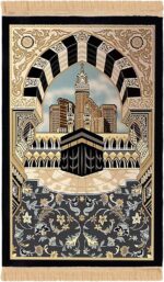 Premium Islamic Muslim Prayer Rug, Padded Muslim Prayer Mat for Men & Women, Soft Islamic Prayer Carpet Mat for Ramadan Eid Wedding Birthday Graduation, Great Ramadan Gifts, 31.5 x 47.2 inches