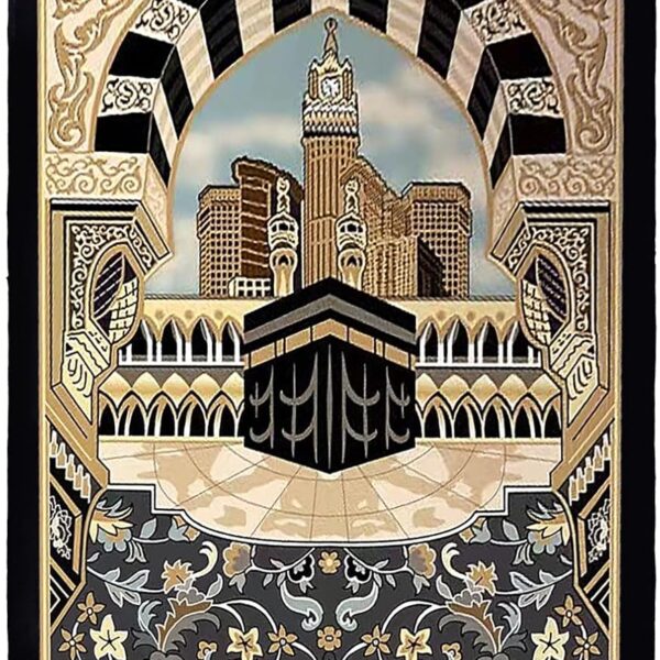 Premium Islamic Muslim Prayer Rug, Padded Muslim Prayer Mat for Men & Women, Soft Islamic Prayer Carpet Mat for Ramadan Eid Wedding Birthday Graduation, Great Ramadan Gifts, 31.5 x 47.2 inches
