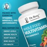 Dr. Berg Whole Food Multivitamin with Minerals - Daily Multivitamin for Men and Women - Includes Premium Whole Food Fruits and Vegetable Blend with Folate, Alpha-lipoic Acid and More - 60 Capsules - Image 2