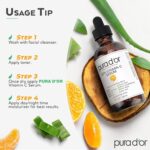 PURA D'OR 20% Vitamin C Serum 4 Oz - Lightweight Maximum Strength Formula - Retinol, Hyaluronic Acid, Ferulic Acid - Professional Grade Treatment For Face & Eyes, Wrinkles - Men & Women - Image 7