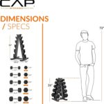 CAP Barbell Dumbbell Set with Rack | Multiple Options in 150lbs and 210lbs - Image 5