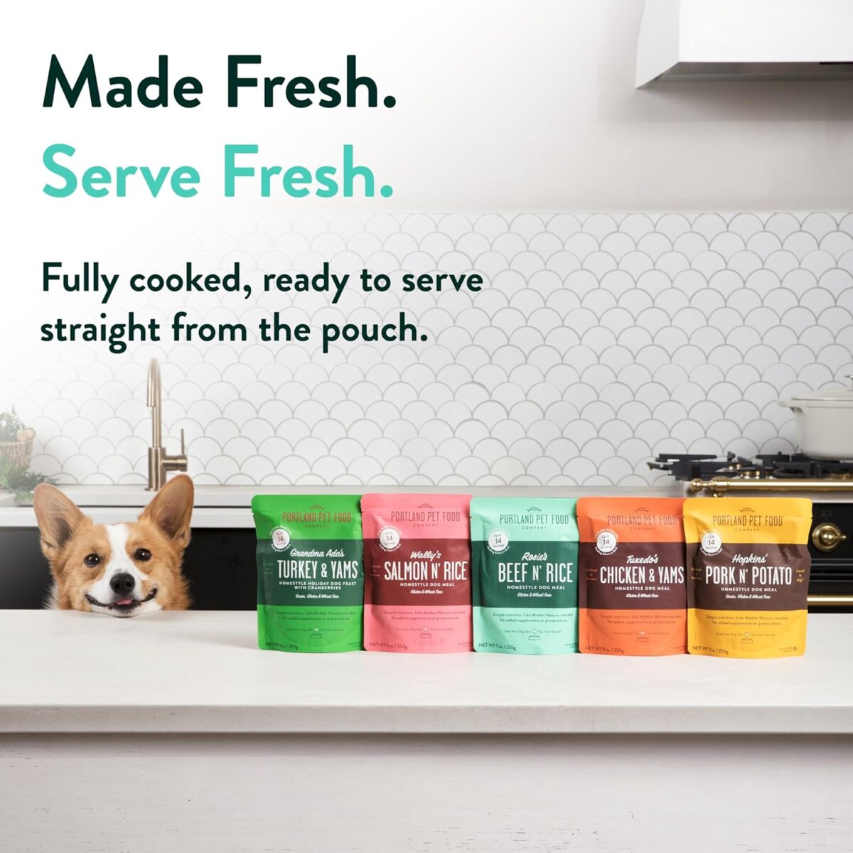 Portland Pet Food Company Mixed Wet Dog Food Pouches Variety Pack - Human-Grade, Gluten-Free Dog Food Toppers and Meals for Small and Large Breeds - Fresh Dog Food Made in the USA - 5-Multipack - Image 5