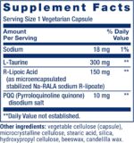 Life Extension Mitochondrial Basics with PQQ, L-Taurine, R-lipoic Acid, foundational Supplement for Cellular Energy Production, Brain and Heart Health, Gluten-Free, Non-GMO, Vegetarian, 30 Capsules - Image 3