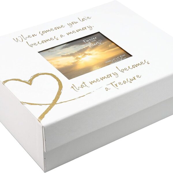 Pavilion- When Someone You Love Becomes a Memory-White & Gold Memory Box