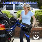 BigAlex Rollator Walker with Seat, Walker for Seniors with Wider Seat,Folding Rolling Walker with 10" All-Terrain Wheels,Lightweight Aluminum Walker Rollator with Backrest,Cup Holder,Blue - Image 4