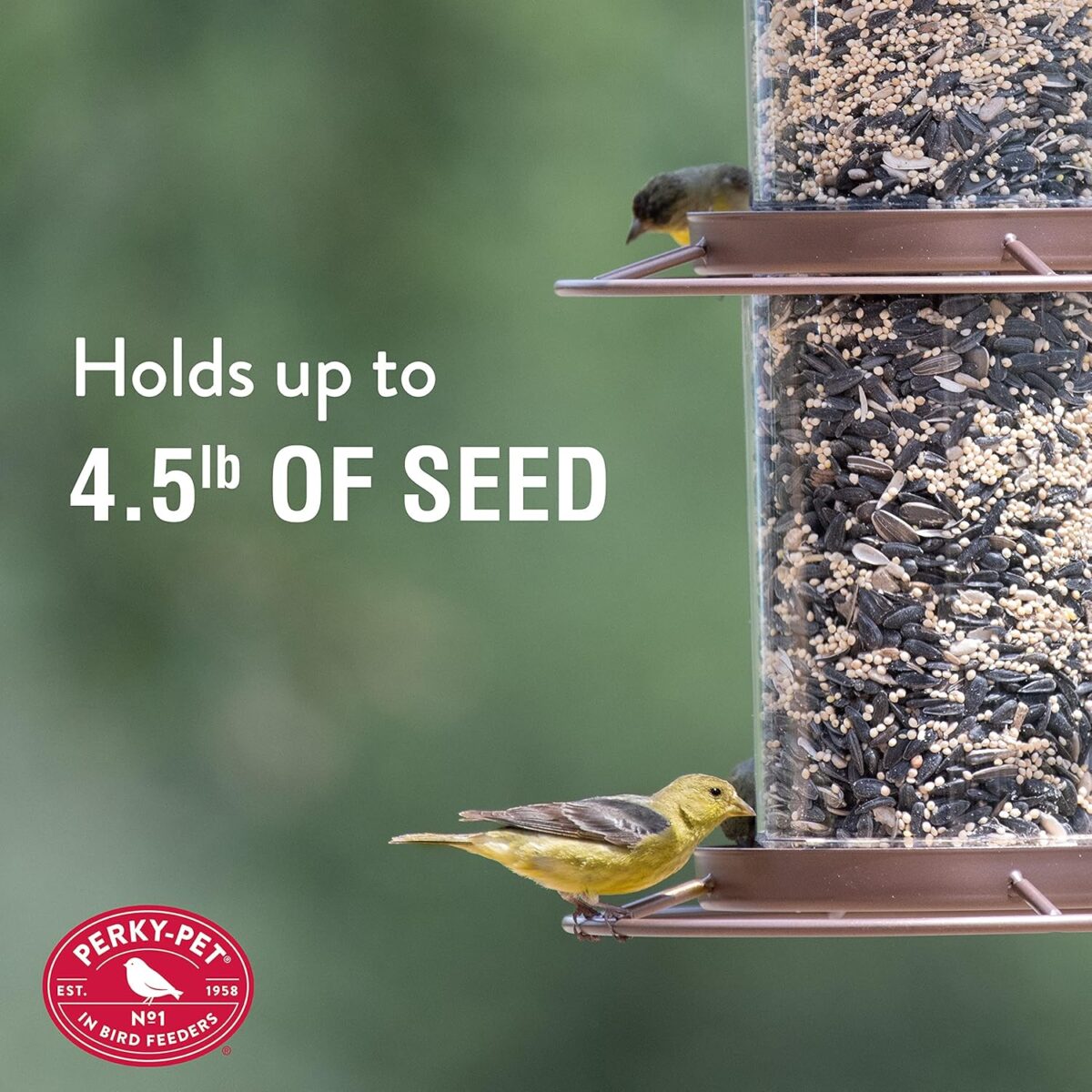 Perky-Pet 325SCOMBO-1SR Large 2-Tier Outdoor Panorama Wild Bird Feeder with Hanging Hook - 4.5 lb Seed Capacity - Image 8