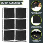 ProsourceFit Puzzle Exercise Mat ½ in, EVA Interlocking Foam Floor Tiles for Home Gym, Mat for Home Workout Equipment, Floor Padding for Kids, Grey, 24 in x 24 in x ½ in, 144 Sq Ft - 36 Tiles - Image 6