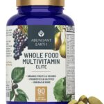 Whole Food Multivitamin for Women, Daily Multi Vitamins Supplements for Men/Mens Multivitamins + B Complex, Probiotic Multi Enzyme, Omegas for Organic Energy, Mood, Digestion 90ct