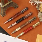 Bolt Action Pen with Compass & Extra Refill, Christmas Gifts Thanksgiving Day Gift Cool Gadgets for Men Wooden Ballpoint Pens Luxury Gel Ink Pens Medium Point 1.0mm Black Ink,3.53Oz(Pack of 1) - Image 5