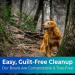 Vet-Grade Biodegradable Disposable Pet Bowls Bulk 100 Pk 8 Oz/1 Cup. Non-Toxic Food and Water Dishes for Puppies, Small Dogs or Cats. Sturdy and Leakproof for Healthy Pets! (tan Kraft) - Image 5