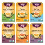 Yogi Tea Digestion & Detox Variety Sampler - 16 Bags per Pack (6 Packs) - Cleanse & Digestion Support - Includes Ginger, Detox, Green Tea Super Antioxidant & More