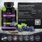 SYLAN Resveratrol Supplement, 1000mg, 180 Veggie Capsules, Antioxidant, Supports Heart, Joint, Brain, Immune Health & Anti-Aging, Non-GMO, Made in USA, Resveratrol 500mg Powder per Capsul - Image 3