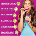 NUTRAMIN Daily Vegan Keto Multivitamin Gummies Non-GMO Natural Vitamin C, D + Zinc for Immunity, Plant-Based, Sugar-Free, Nut-Free, Gluten-Free, Biotin, Vitamin A, B, B6, B12 & More 90 Count, 45 Days - Image 8