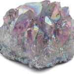 KALIFANO Angel Aura Amethyst Geode - Titanium Bonded High Energy Amatista Crystal - Natural Reiki Wicca Rock with Healing and Calming Effects (Family Owned and Operated)