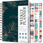 PLANBERRY Weekly Planner – Undated Life Organizer & Budget Planner – Time Management, Goal Setting, to-Do List, Work-Life Balance & Habit Tracker – 6.1″ x 8.1″ (Green Pastures)