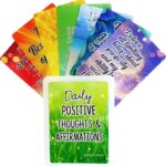 Positive Affirmation Cards - 54 Affirmations, 150+ Inspirational Questions - Beautifully designed with Storage Case, Daily Self Care Kit & Mindfulness Gift for Kids, Teens, Men & Women