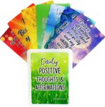 Positive Affirmation Cards - 54 Affirmations, 150+ Inspirational Questions - Beautifully designed with Storage Case, Daily Self Care Kit & Mindfulness Gift for Kids, Teens, Men & Women