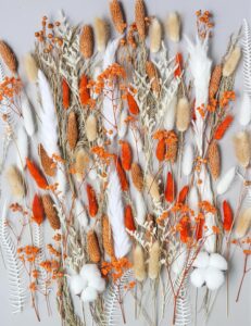 DIY Natural Dried Flower Set, Orange Bulk Stemmed Dried Flowers, Handmade Dried Flowers, Door Hanging Wreaths, Hair Accessories, Gift Wrap, Personalised Dried Flower Arrangements (Orange) - Image 4