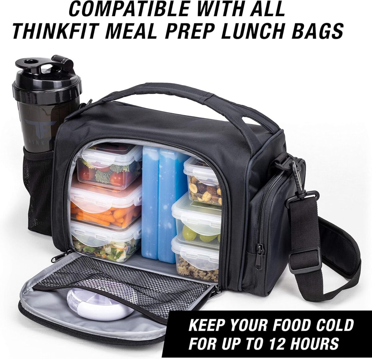 ThinkFit Meal Prep Containers, BPA Free - Airtight Food Storage Containers Best for Meal Prepping & Portion Control - Reusable, Stackable, Microwavable, Dishwasher & Freezer Safe (6 Piece Set) - Image 7