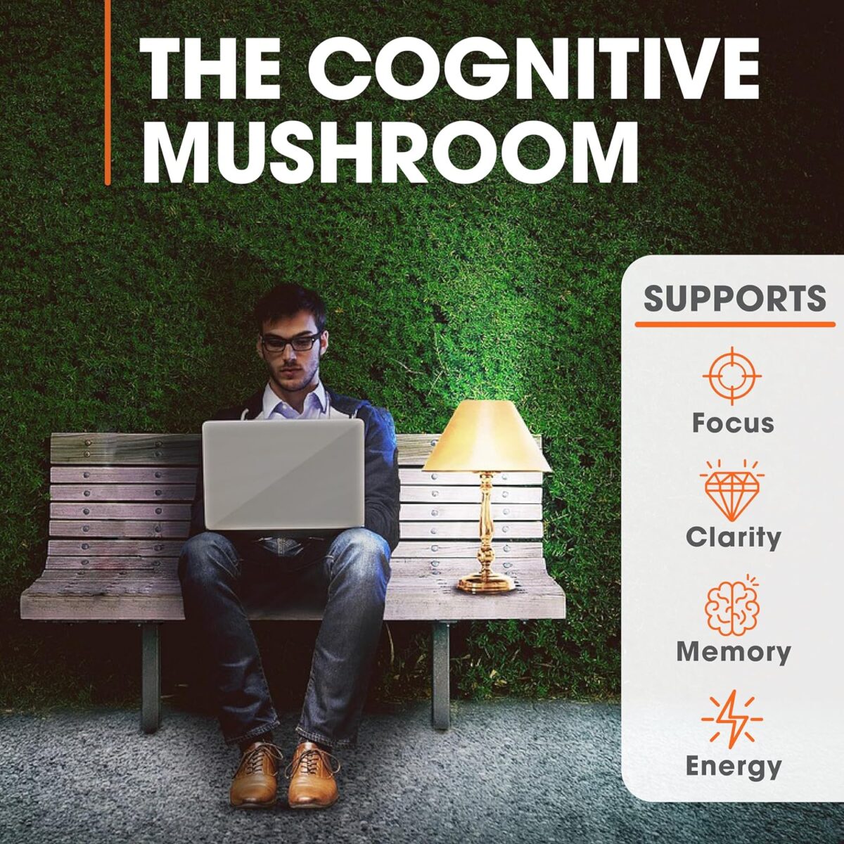 Genius Lion’s Mane Supplement Capsules – Organic Full Spectrum Mushrooms for Cognition, Focus & Memory – 1,200mg Per Serving, 120 Count (60 Servings) – Grown in The USA - Image 3