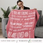 Get Well Blanket - Thoughtful Gifts for Cancer Patients - Chemo Comfort Items, Pink - Image 4