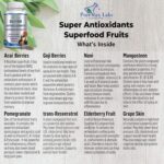 Super Antioxidant Fruit Superfood Complex - Powerful Antioxidant Superfruits, Acai, Goji, Noni, Mangosteen, Pomegranate, Elderberry, Resveratrol, Immune Support, Skin Care - 60 Capsules - Image 3