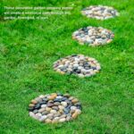 6 PCS River Rock Stepping Stones Outdoor, 9 Inch Round Pavers Pebbles Polished Gravel for Garden Walkway - Image 7