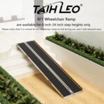 Wheelchair Ramp 8 Feet, Portable Ramps for Wheelchairs for Home, 800LBS Capacity Folding Non-Slip Aluminum Handicap Ramp, Wheel Chair Ramp for Home Steps, Stairs, Doorways, Car, Curbs - Image 6