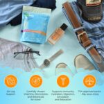 Travel Vitamin Tonic for Flight, Jet Lag, Hydration, Circulation, Digestion & Immune Support, Promotes Calmness, Electrolyte Powder, Travel Essentials, Passion Fruit Tangerine, 15 Sticks - Image 8
