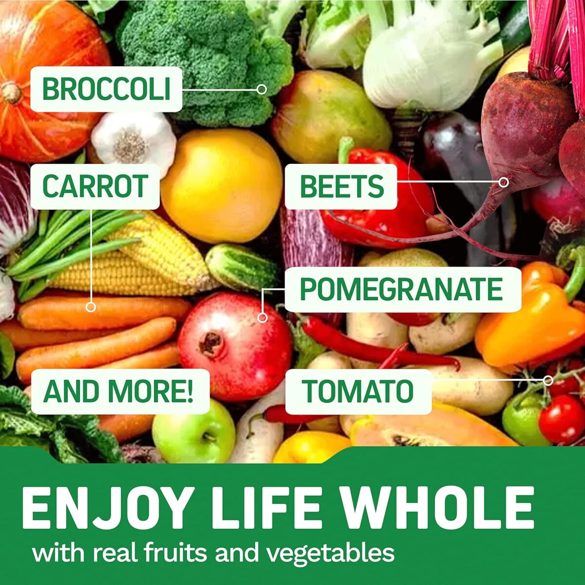 Whole Food Multivitamin for Adults | Multivitamins for Men & Women | Superfoods, Real Raw Veggies, Fruits, Vitamin E, A, B Complex | Vegan Non-GMO 120 Vegetarian Capsules - Image 3