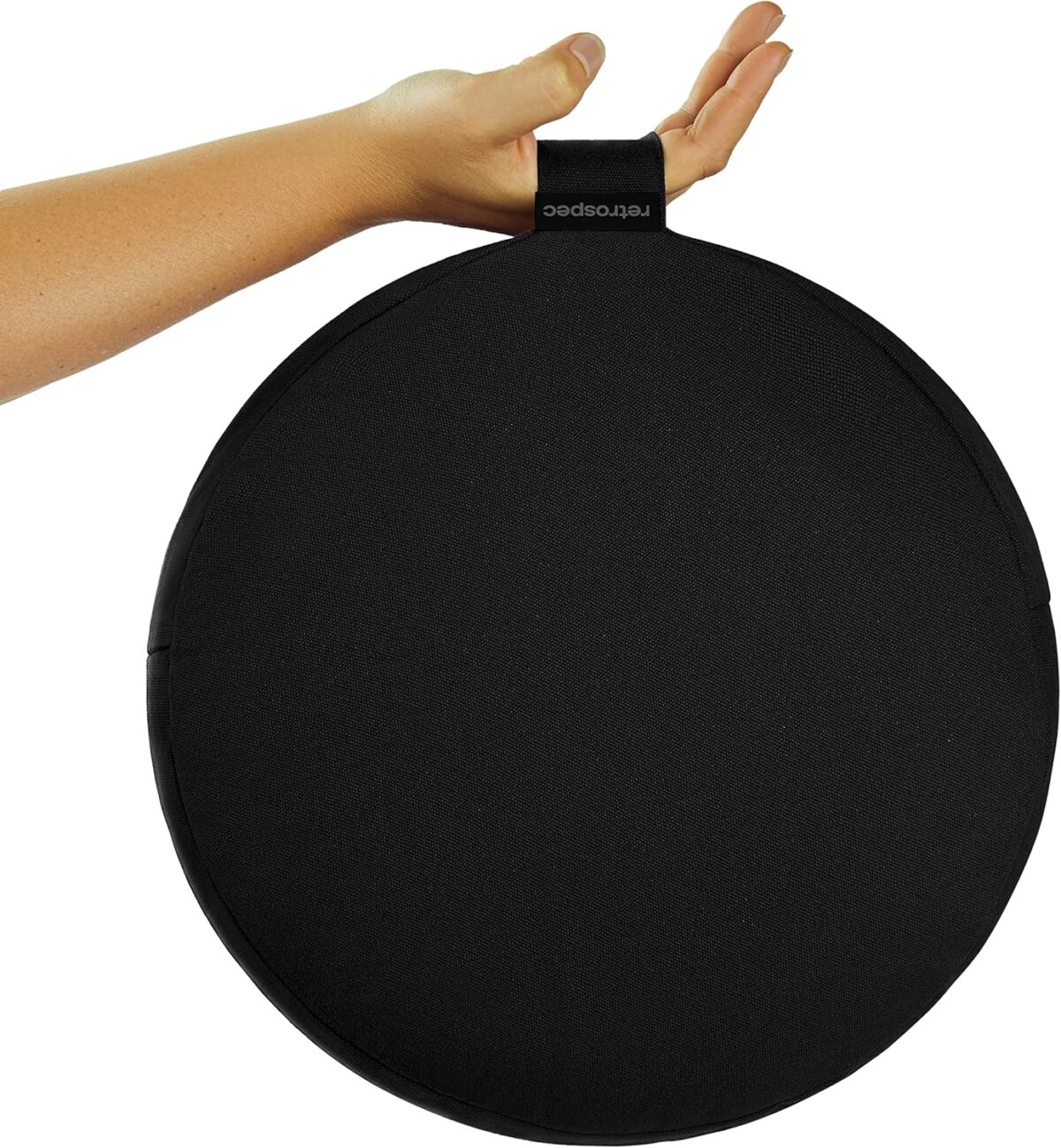 Retrospec Sedona Zafu Meditation Cushion Filled w/Buckwheat Hulls - Yoga Pillow for Meditation Practices - Machine Washable 100% Cotton Cover & Durable Carry Handle, Round - Image 6