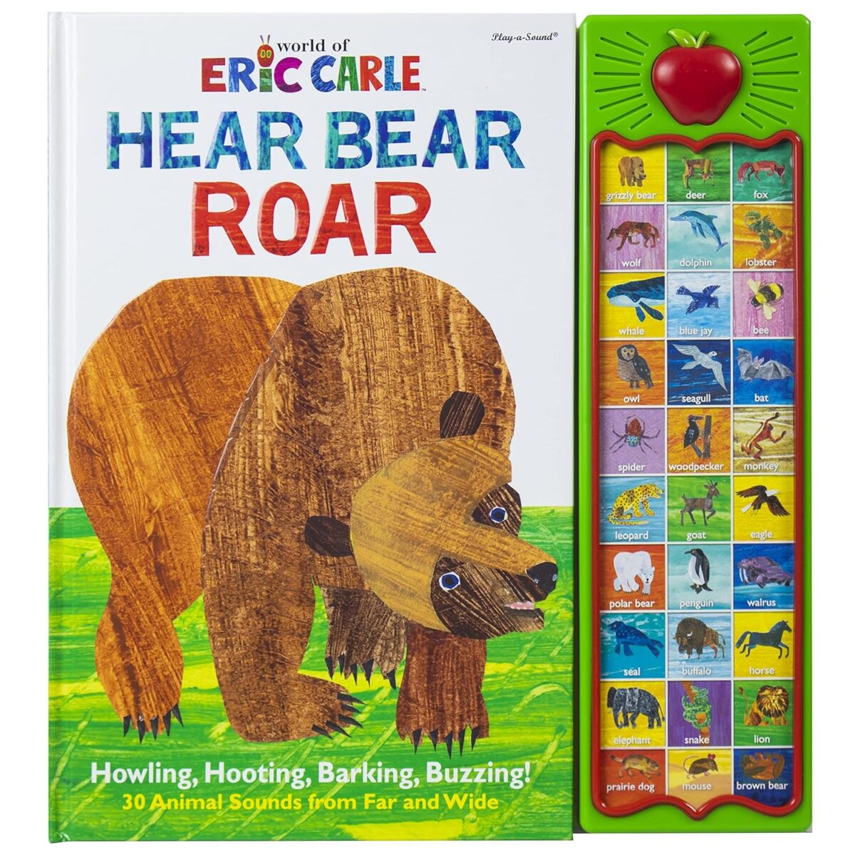 World of Eric Carle, Hear Bear Roar 30-Button Animal Sound Book - Great for First Words - PI Kids - Image 1