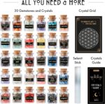 Healing Crystals in Jars 30 PCS - Crystals for Witchcraft - Real Witch Crystals in a Bottle - Altar Witchcraft Stones - Crystal Witchcraft Supplies - Mini Gemstones - Wiccan Supply Tool - Image 2