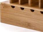 Prosumer's Choice Wooden Charging Station Organizer - 5-Port Base for Phones, Tablets and Laptops - Multi-Device Docking Station with Removable Divider Slots - Cord Box with Cable Management - Bamboo - Image 7