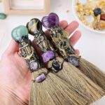 Natural Clear Quartz Magic Witch Broom - Handcrafted Love Crystal for Energy Cleansing & Chakra Balancing - Reiki Healing Tool with Positive Energy for Home, Office, Bedroom & Spiritual Decor Gift - Image 4
