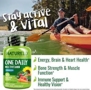 NATURELO Mens Multivitamins for Men 50+ - One Daily Multivitamin for Men with Vitamins, Minerals & Organic Whole Foods, Boost Energy & Health, Non-GMO, 120 Vegetarian Capsules - Image 5