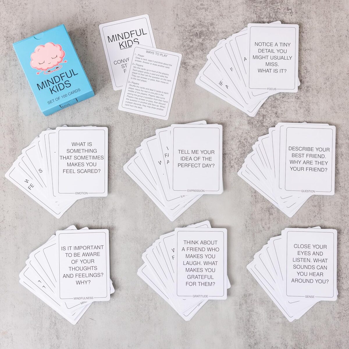 Mindfulness Conversation Starter Cards for Kids | Self Care Inspirational Cards Promote Positive Affirmations to Enable Meaningful Conversations with Kids - Image 7