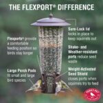 Perky-Pet 334-1SR Squirrel-Be-Gone Max Large Wild Bird Feeder with Flexports, Squirrel Proof Bird Feeder with Weight-Activated Perches - 4LB Seed Capacity - Image 2