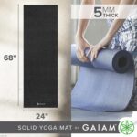 Gaiam Yoga Mat - Premium 5mm Solid Thick Non Slip Exercise & Fitness Mat for All Types of Yoga, Pilates & Floor Workouts (68" x 24" x 5mm) - Image 3