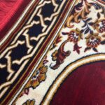 Modefa Turkish Islamic Prayer Rug - Multi Person Janamaz Sajada for Family or Mosque - Large Gathering & Group Praying Carpet - Wide Plush Velvet Praying Mat (Mihrab Red - 5 Person) - Image 3