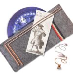 Copper Dowsing Rod - 99.9% Pure Copper - Water Divining Witching, Energy Healing, Paranormal, Ghost Hunting, Gold, Yes No Questions. Instructions and Bonus Pendulum - 5x13 Inch Divining rods