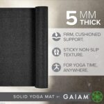 Gaiam Yoga Mat - Premium 5mm Solid Thick Non Slip Exercise & Fitness Mat for All Types of Yoga, Pilates & Floor Workouts (68" x 24" x 5mm) - Image 2